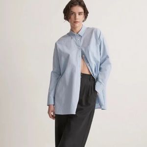 Madewell blue button down oversized shirt